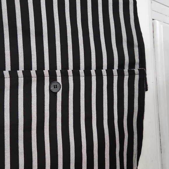 Frnch Paris Leane Coat Black Stripe Large Wide Sleeve Boxy Lagenlook - Picture 5 of 12